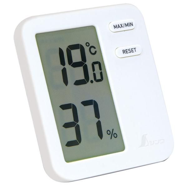 デジタル温室時計 Home A ホワイト クリアパック ※取寄品 シンワ 73044