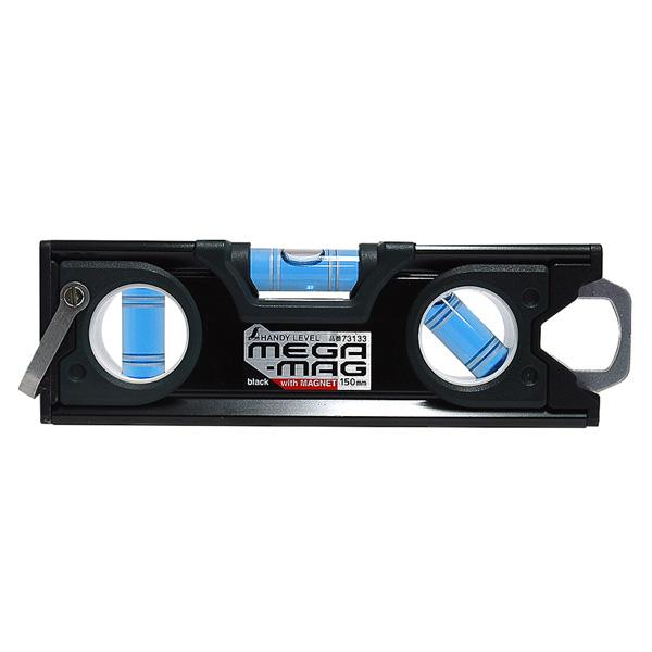 ハンディレベル MEGA-MAG 150mm(黒・マグネット付) シンワ 73133