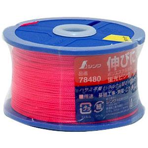 ポリエステル水糸 リール巻 蛍光ピンク 太 0.8mm 270m シンワ 78480