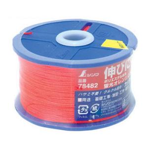 ポリエステル水糸 リール巻 蛍光オレンジ 太 0.8mm 270m シンワ 78482