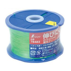 ポリエステル水糸 リール巻 蛍光グリーン 細 0.5mm 500m シンワ 78483
