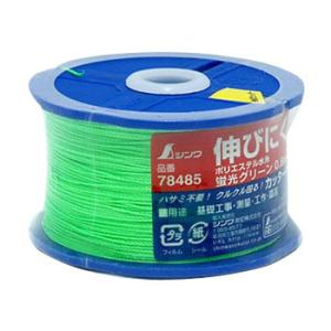 ポリエステル水糸 リール巻 蛍光グリーン 太 0.8mm 270m シンワ 78485