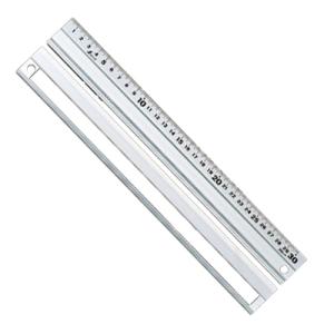 アルミ直尺 「アル助」 30cm スベリ止付 シンワ 65331