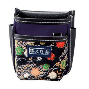 豆腰袋 ちりめん 黒 職人道楽 170822