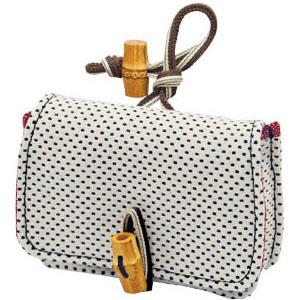 刺子 腰差小物入 白 職人道楽 174455