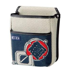 刺子 腰袋二段 白 纏 職人道楽 178231