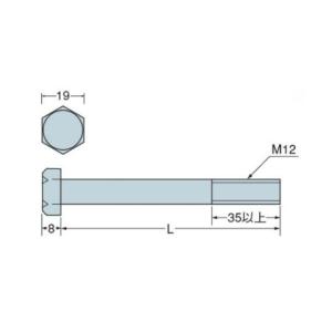 オメガー 六角ボルトM12 ECO 225mm...の詳細画像1