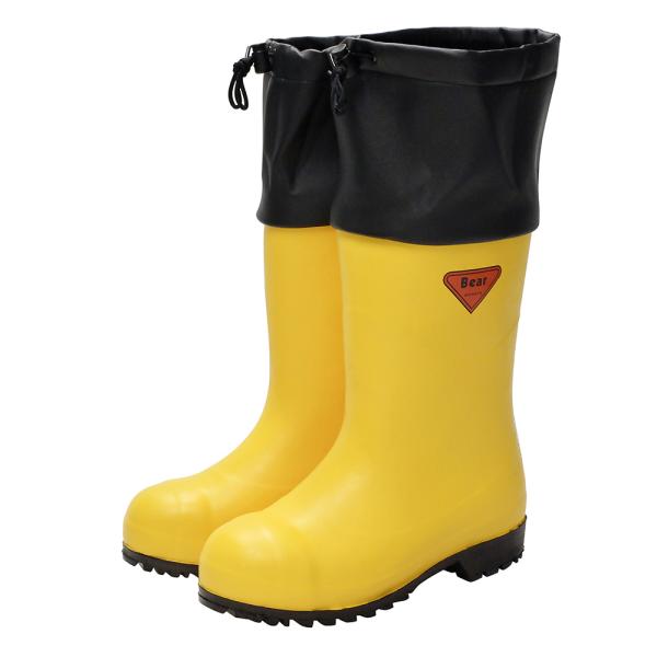 SHIBATA 防寒安全長靴 セーフティベアー#1001白熊 フードあり イエロー 28.0cm 先...