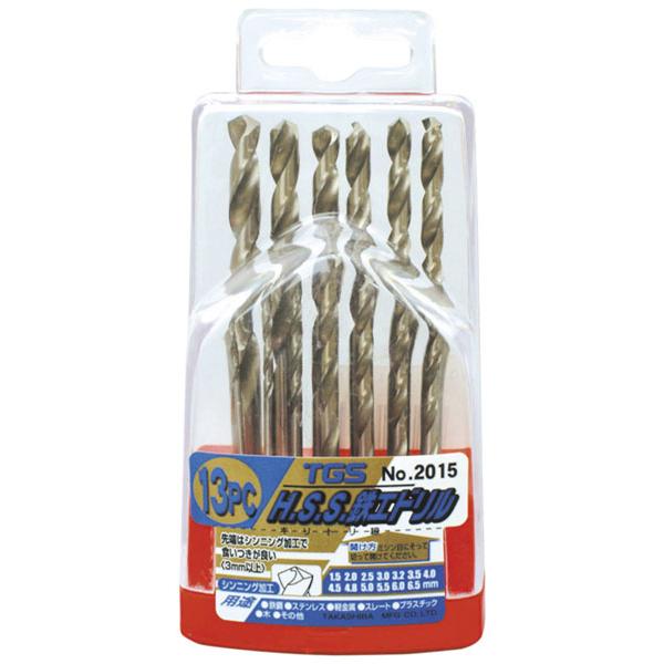 HSS鉄工ドリル13本セット 1.5〜6.5mm ※取寄品 高芝ギムネ No.2015