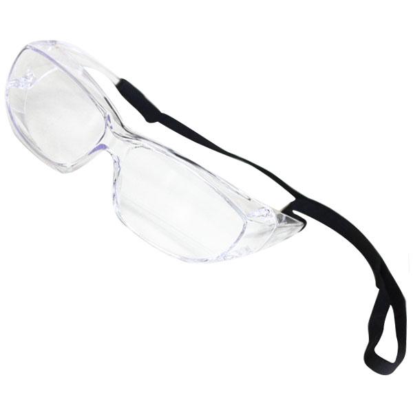 安全オーバーグラス クリア 紐つき 透明 ※取寄品 高芝ギムネ No.2743