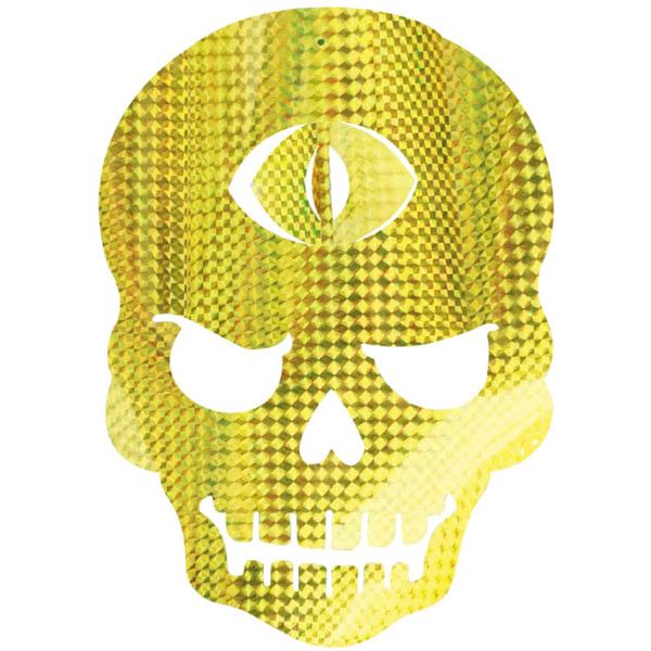 防鳥・防獣 キラキラバリアシート 踊るガイコツ 3枚入り 取寄品 高芝ギムネ K-007