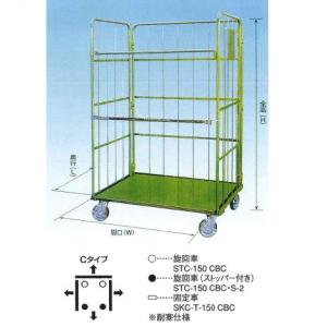 ドラム缶運搬車 300kg/600×328×1550mm【代引不可・メーカー直送品 車上