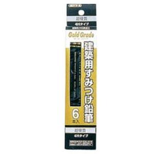 建築用すみつけ鉛筆 超硬質(4H)6本入 タジマ KNE6-4H