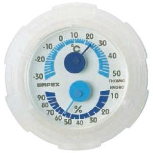 シュクレミニ温・湿度計 クリアホワイト エンペックス TM-2381