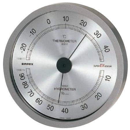 スーパーEX高品質温・湿度計 メタリックグレー エンペックス EX-2727