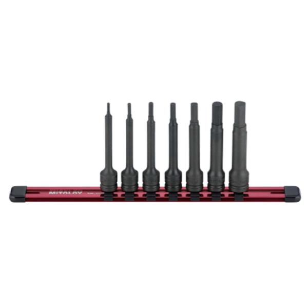 3/8 ヘックスソケットパワータイプ L100 ホルダーmm7コマ 8点セット ※取寄品 MITOL...