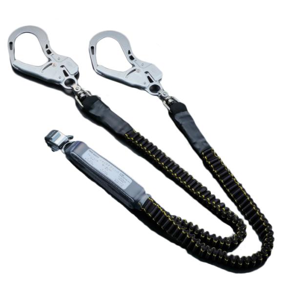 フルハーネス型 取替え用伸縮式ダブルランヤード(タイプ1) 130kg対応 「墜落制止用器具の規格」...