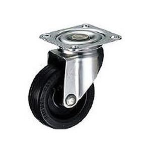 ゴムキャスターSシリーズ(ステンレス金具)自在式 車輪径100mm ハンマーキャスター 320S-R...