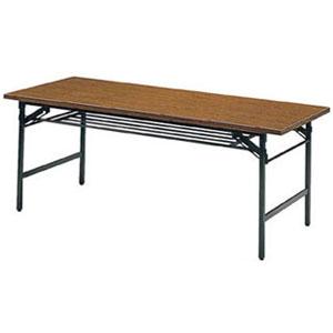 折畳会議用テーブル(下棚付) 1200×450×700mm【代引不可・メーカー直送品 車上渡し品】 ...