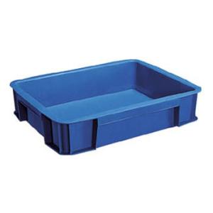 リサイクルコンテナ 外寸480×380×105mm ダークブルー トラスコ TRST14