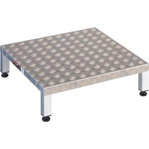 高床用アルミ製ステップ(縞板・耐水・耐油)600×600×190〜220mm トラスコ TFSH-0...