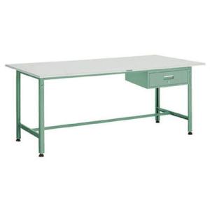 軽量作業台 300kg型 1段引出付 リノ天板 1800×900×740mm 代引不可 メーカー直送...