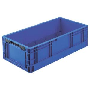 折りたたみコンテナ(TP規格タイプ)外寸670×335×195mm ダークブルー トラスコ TPO-...