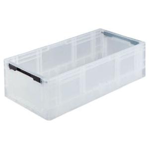 折りたたみコンテナ(TP規格タイプ)外寸670×335×195mm 半透明 トラスコ TPO-362...