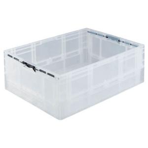 折りたたみコンテナ(TP規格タイプ)外寸670×503×241mm 半透明 トラスコ TPO-462...