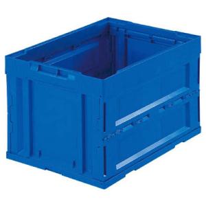 α折りたたみコンテナ(50Lタイプ)外寸530×366×325mm ダークブルー トラスコ CR-S...