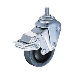 ネジ金具付クッションキャスター(ゴム車輪・自在式ミリねじタイプ)線径2.9mm ハンマーキャスター ...