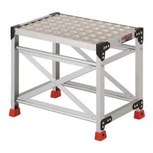 アルミ合金製作業台1段 縞鋼板 600mm×400mm×500mm(1台価格) トラスコ TSFC-...