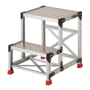 アルミ合金製作業台2段 縞鋼板 500mm×400mm×600mm(1台価格) トラスコ TSFC-...