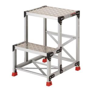 アルミ合金製作業台2段 縞鋼板 500mm×400mm×700mm(1台価格) トラスコ TSFC-...