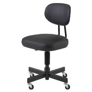 作業用チェア(背・キャスター付)座幅400×座高410〜520mm ブラック トラスコ TTL-21...