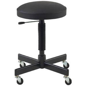 作業用チェア(キャスター付)座幅376×座高470〜640mm ブラック トラスコ TTL-6LGC