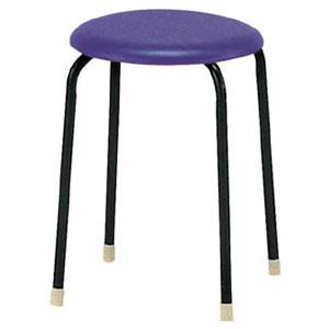 丸イス(塗装脚タイプ)座幅320×座高445mm ブルー トラスコ TC-19-B