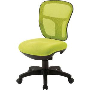 オフィスチェア メッシュチェア 肘なしタイプ イエロー トラスコ MC2YG