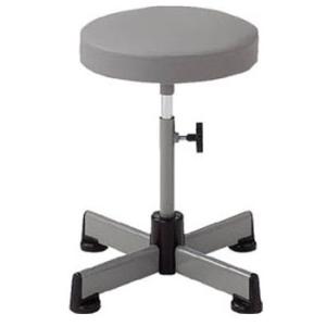 作業用チェア(キャスターなし・ねじ式) 座幅315×座高410〜530mm グレー トラスコ L-6...