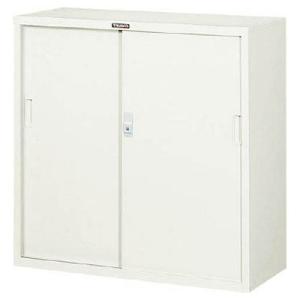 スチール戸引違書庫(シリンダー錠・棚板2枚)880×400×880mm【代引不可・メーカー直送品 車...