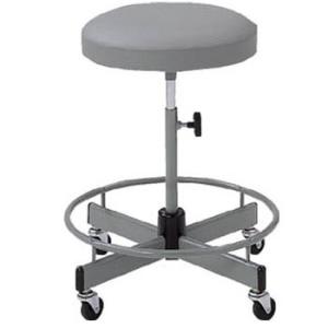 作業用チェア(キャスター付・ねじ式)座幅375×座高515〜635mm グレー トラスコ L-60H...