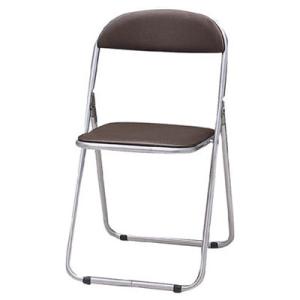 折畳パイプ椅子(シリンダ機能付)370×370×420mm ブラウン トラスコ FC-1000TS-...