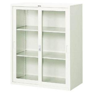 スタンダードガラス戸引違書庫 880×515×1110mm【代引不可・メーカー直送品 車上渡し品】 ...
