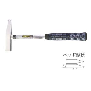 パイプ柄屋根屋鎚 クロームメッキ仕上げ屋根板金用ハンマー 土牛産業 01274