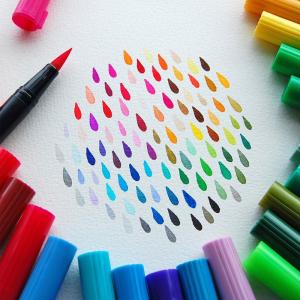 Tombow 水性マーキングペン デュアルブラ...の詳細画像2
