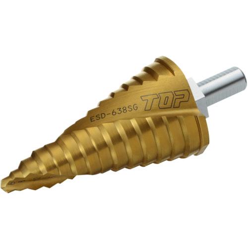 電動ドリル用丸軸シャンクスパイラルステップドリル(チタンコーティング) ※取寄品 TOP ESD-6...
