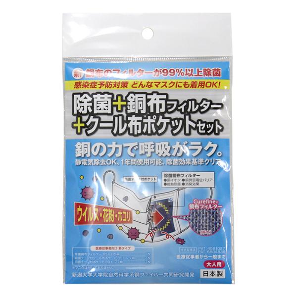 ポケット付きマスク銅布フィルターセット 取寄品 ナガオカリコー DMF251