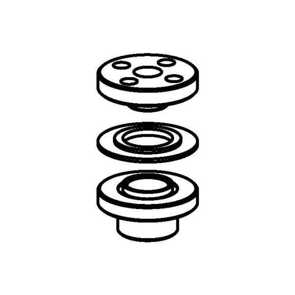 【部品】U・V溝カッター取付用フランジセット（NK-125MA用） ナカヤ NK-UVF