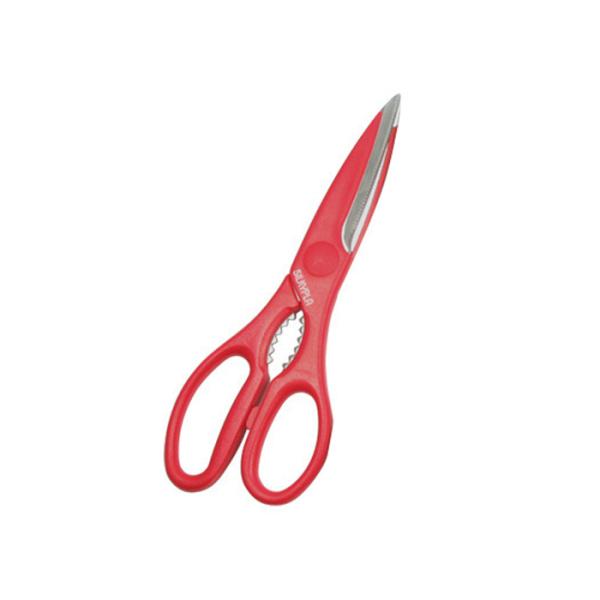 関の刃物 ステンレスはさみ Silky キッチンプラ レッド 取寄品 丸章工業 KSP-220
