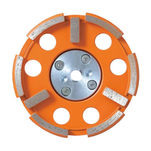 研削達人 三文字カップ(R型) 100x4.5xM10 クッションフランジ付 取寄品 ナニワ研磨工業...